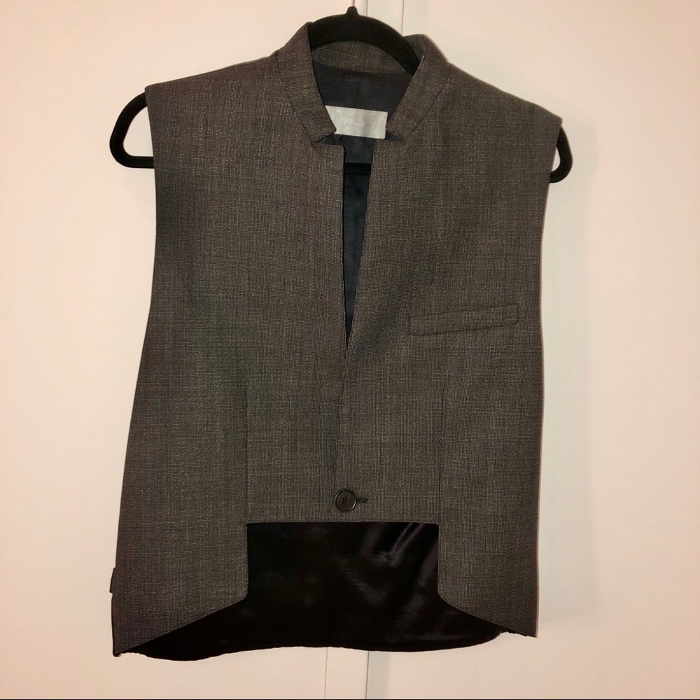 Dior Wool+Leather Waistcoat. Hedi Slimane 2007.